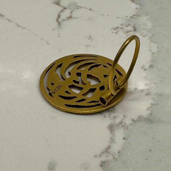 Vintage MFA Museum of Fine Arts Boston Scarf Clip Art Nouveau Flowers 1.5" Round - Picture 4 of 5